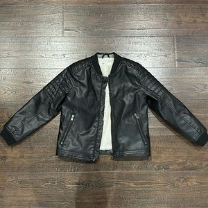 H&M boys size 6x faux leather moto jacket with warm inner layer. Great condition